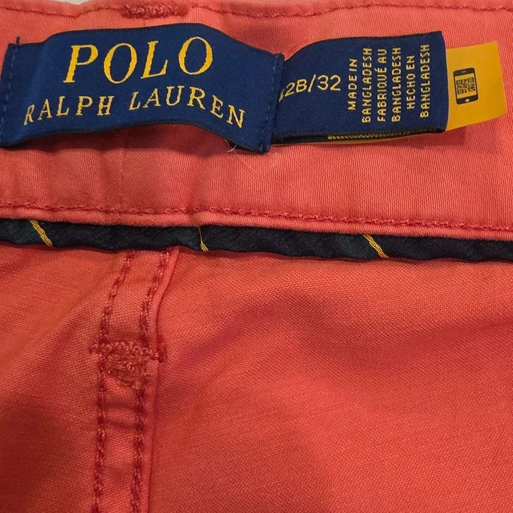 Polo Ralph Lauren Mens Varick Slim Straight Pants Red Salmon Pink 42B x 32